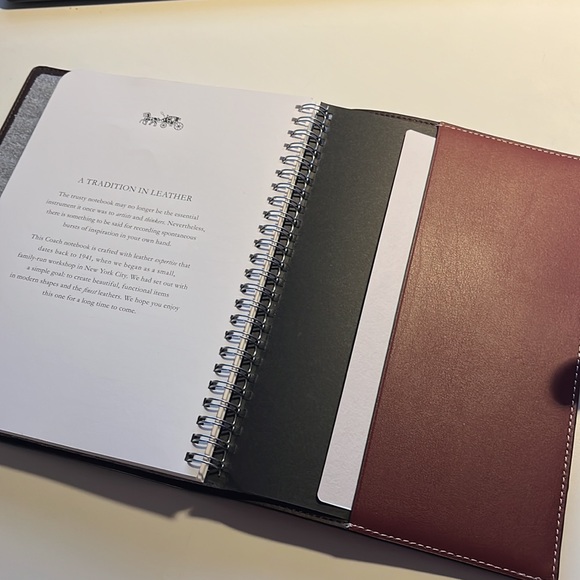 Coach Leather Monogrammed Notebook/Journal/Diary (Refillable) - Picture 4 of 4
